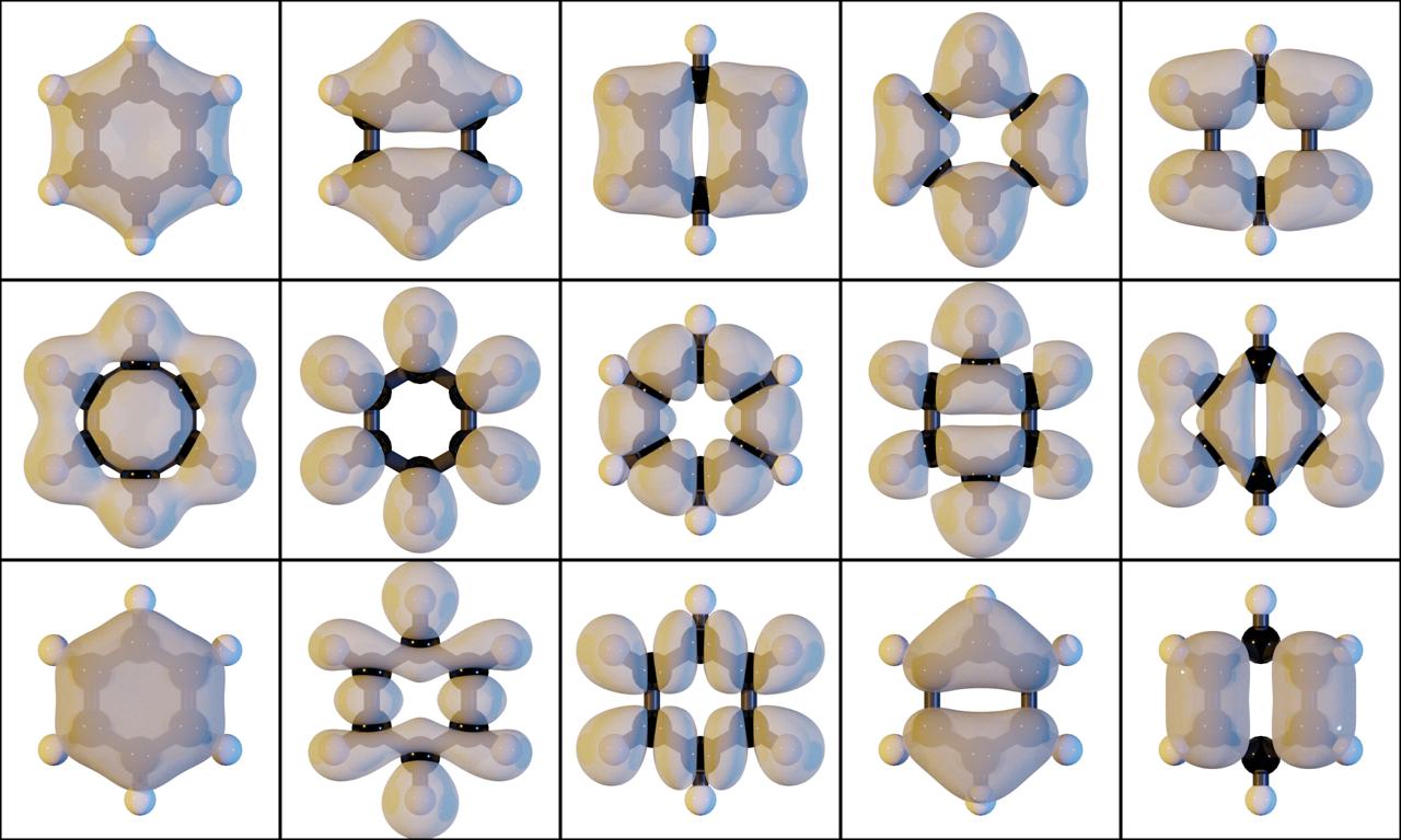 Occupied states of benzene